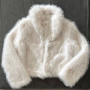 White Faux Fur Jacket